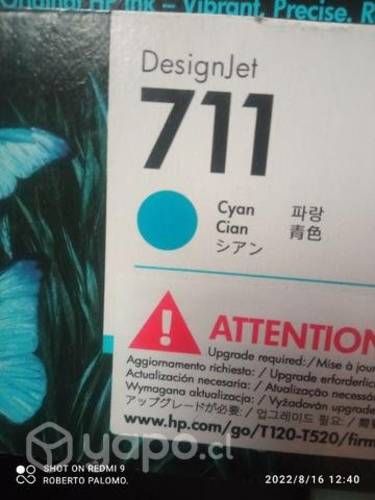 Pack de tintas HP 711 colores originales