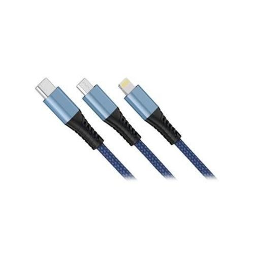 Cable de Carga Rapida 3en1 3A 120Cmts Master G
