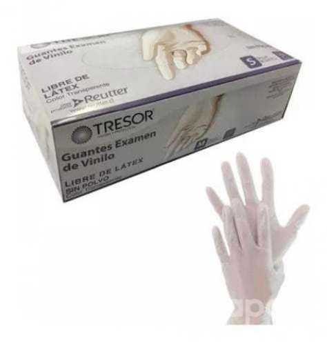 Guante vinilo de examinacion sin polvo Talla M