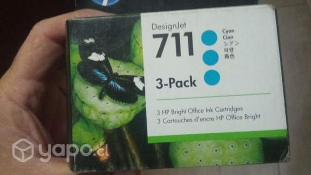 Tintas 711 cyan original packs de 3 udds