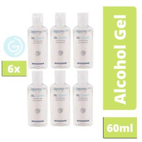 ¡super Pack X6 Alcohol Gel 60ml Certificado GD