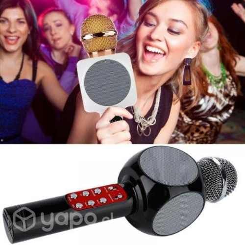 Micrófono Karaoke Con Luces Recargable Usb Bluetoo