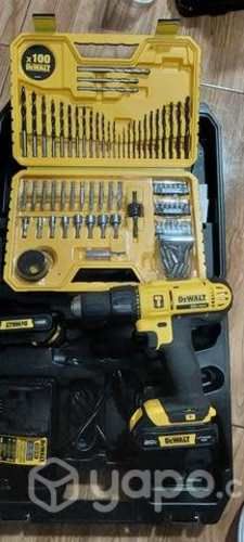 Taladro percutor dewalt 20v+accesorios