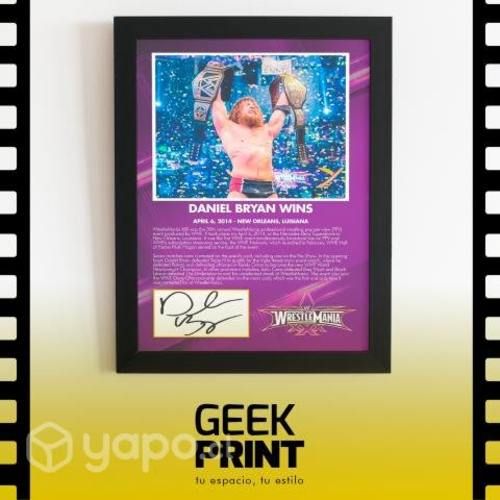 Wwe daniel bryan cuadro conmemorativo autografo