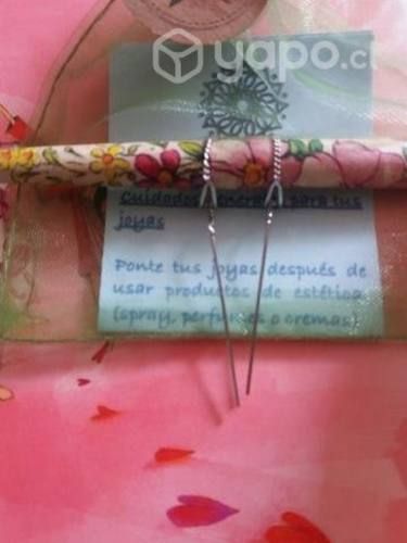 Aros plata sterling 925 diseño pasador