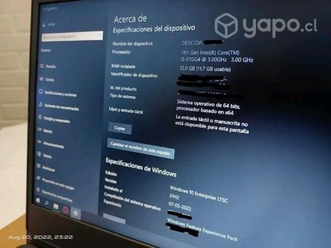 Dell Vostro i3 11va/12gb RAM/256gb SSD/1tb HDD