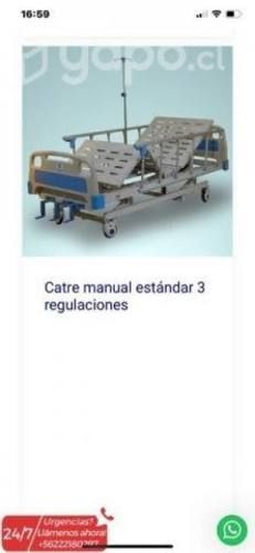 Catre clínico 3 posiciones manual