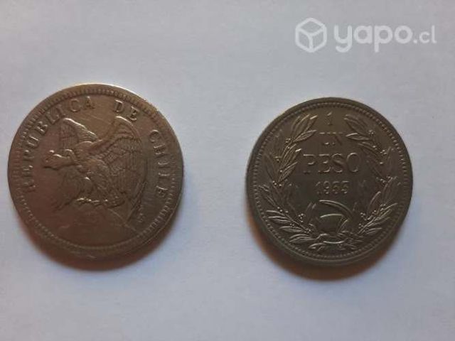 Moneda de colección antigua chilena usada