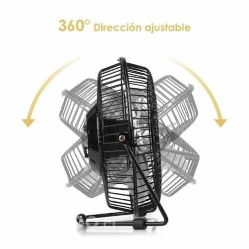 Ventilador Usb de Mesa Escritorio Metálico 20cm