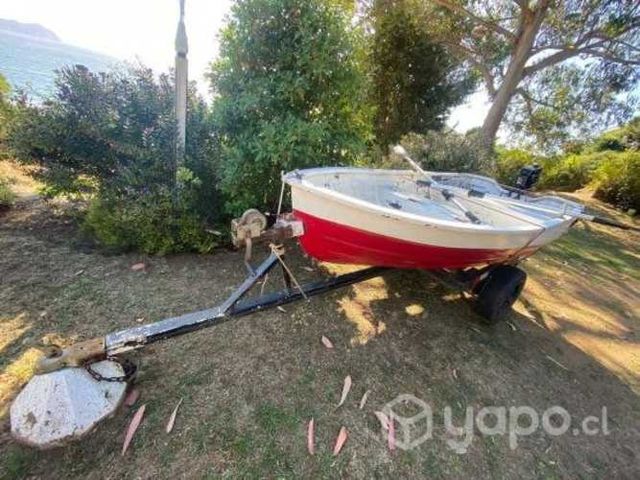 Bote+motor+carro de arrastre