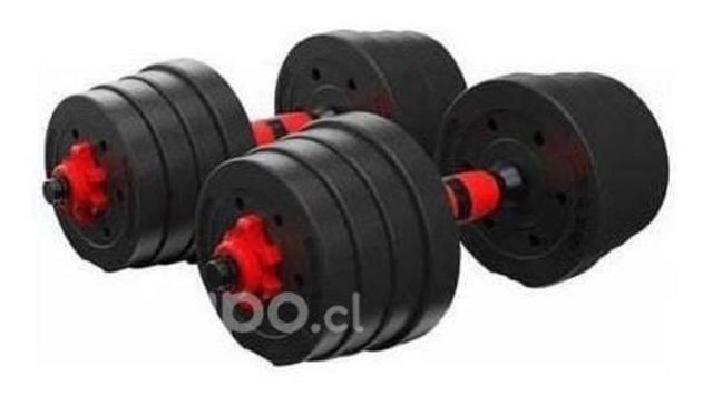 Set Pesas Mancuernas Barra Extension 30kg
