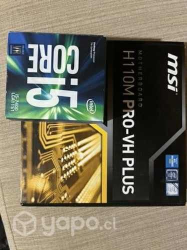 Placa madre más procesador i5 de séptima