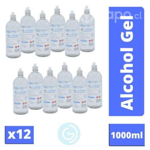 Pack X12 Alcohol Gel 1000ml Push Gel Cleaner GD