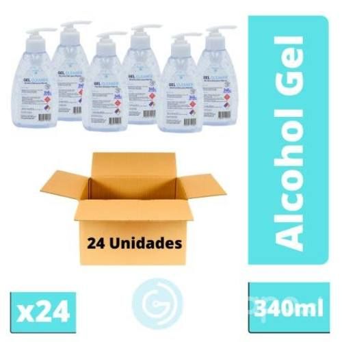 Pack X24 Alcohol Gel 70° C/valvula 340ml GCleaner