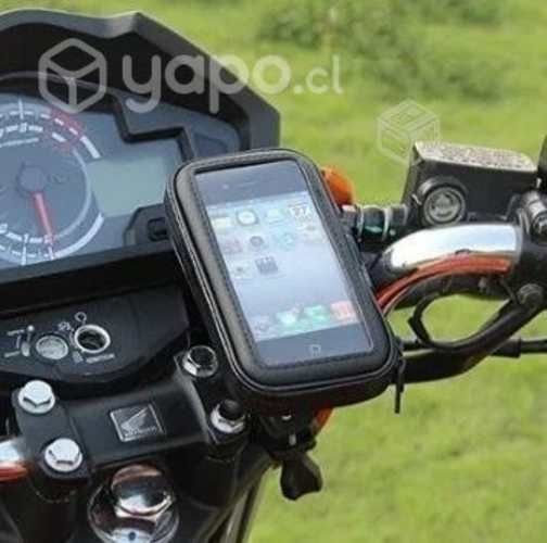 Soporte Holder Celular de Moto Con Cargador USB