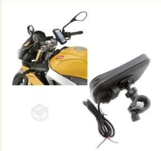 Soporte Holder Celular de Moto Con Cargador USB