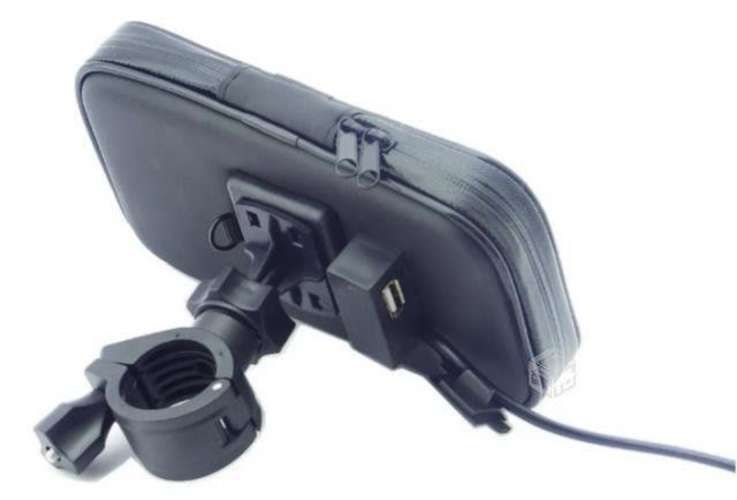 Soporte Holder Celular de Moto Con Cargador USB