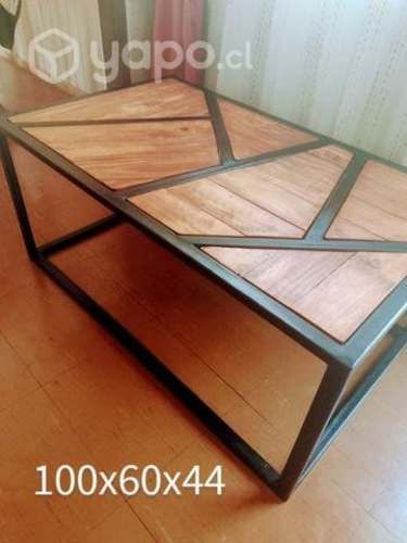 Mesa de centro madera metal