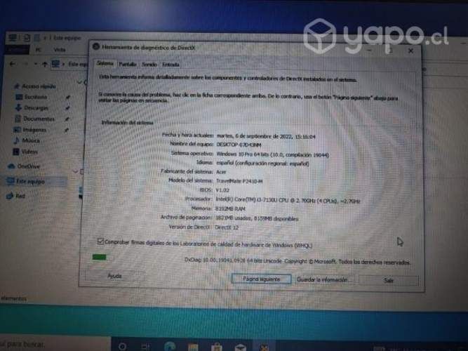 Notebook Acer Intel core i3