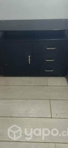 Veladores de vidrio y repisa