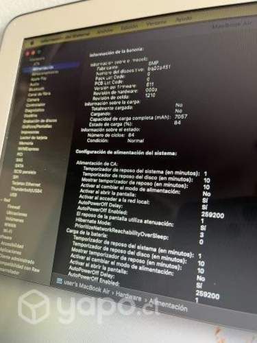 Macbook air 2014 84 ciclos