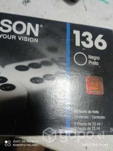 Tinta Epson 136 black original Pack doble