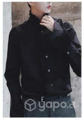 Top victoriano para hombre, camisa Punk