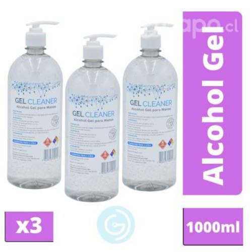 Pack X3 Alcohol Gel Cleaner 1000ml C/valvula GD
