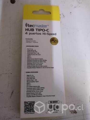 Adaptador hub tipo-C a 4 puertos usb nuevo /sellad