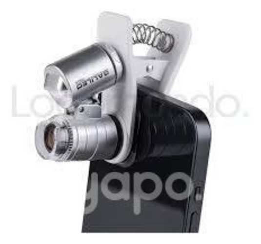 Lupa Microscopio Clip Universal Celular 60x Luz Le