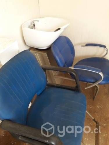 Lavapelo y sillón de peluqueria