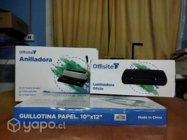 Laminadora + anilladora + guillotina