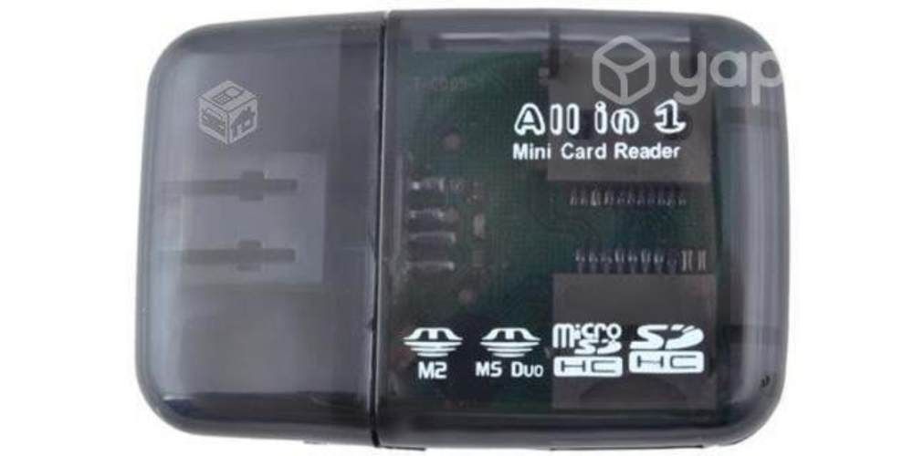 Multilector de Tarjetas 4en1 USB 2.0 Transparente