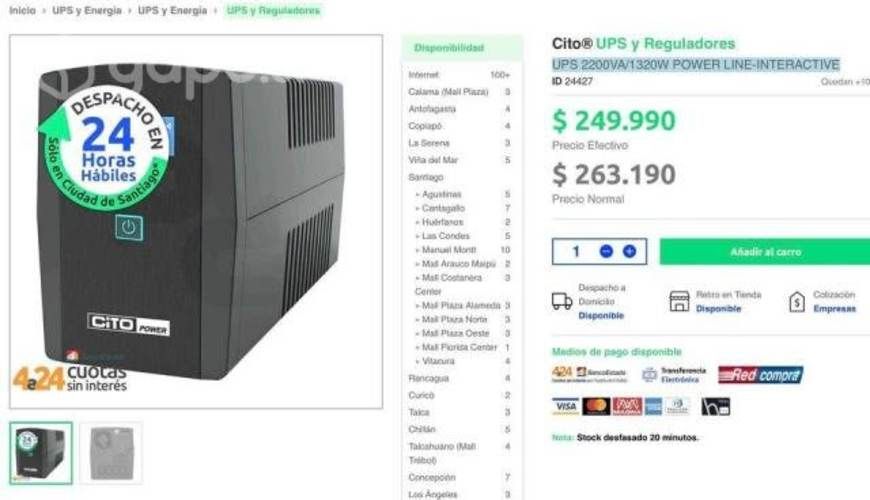 UPS 2200VA/1320W POWER LINE-INTERACTIVE Cito