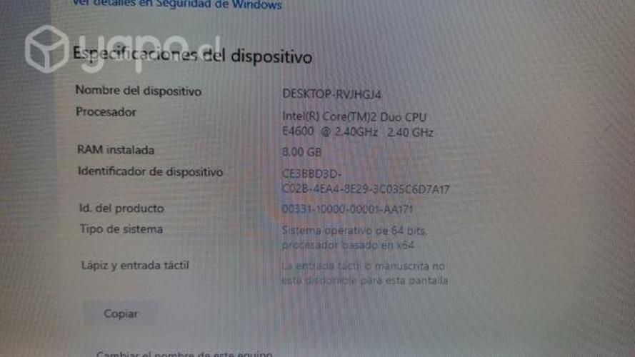 Computador de Escritorio HP