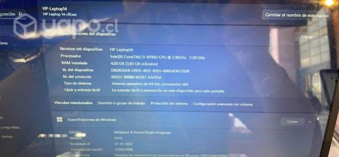 Computador Notebook HP 15'