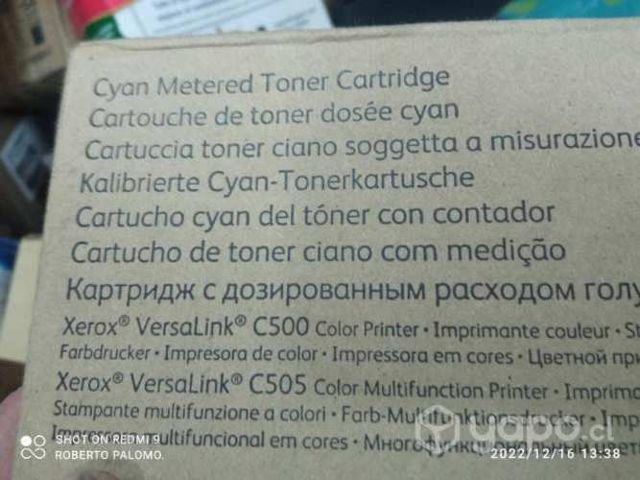 Toner Xerox versalink c500/c505 cyan original de a