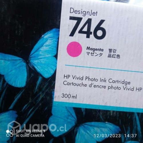 Tintas hp 746 colores originales de 300ml