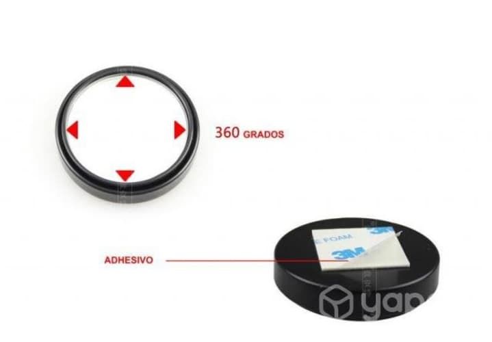 Mini Espejo Convexo 360 Punto Ciego Para Autos