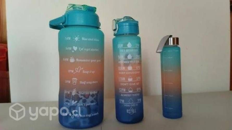 Tripack de botellas motivacionales