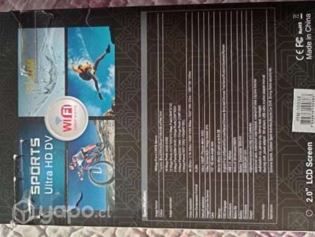 Cámara Resistente al agua y todo deporte 4k