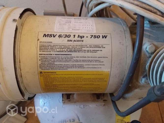 Compresor dental sin aceite