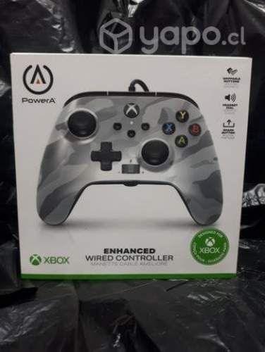 Xbox one control con cable camuflaje plomo