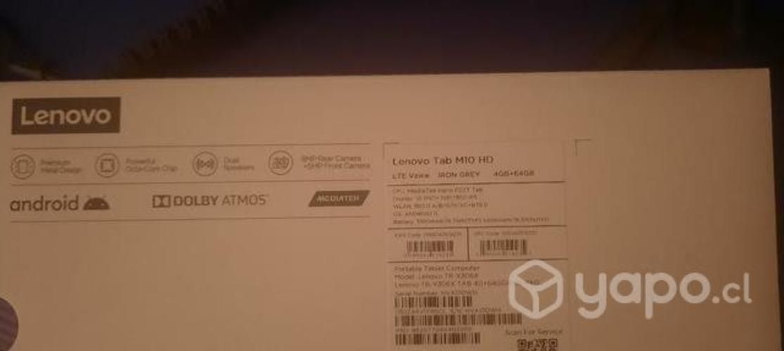 Tablet lenovo tab M10 HD segunda generación+chips
