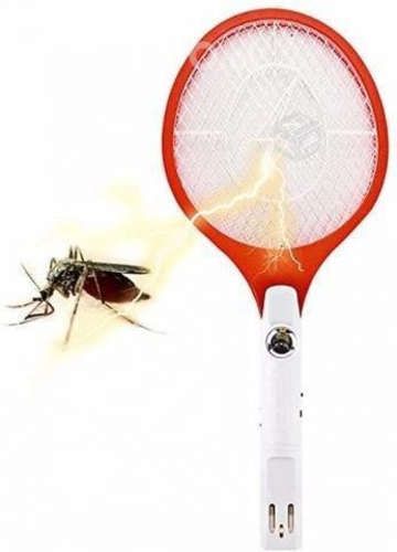 Raqueta Mata Mosca Electrica Recargable + Linterna