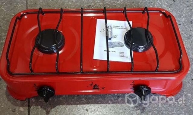 Cocina  de 2 platos con regulador de gas