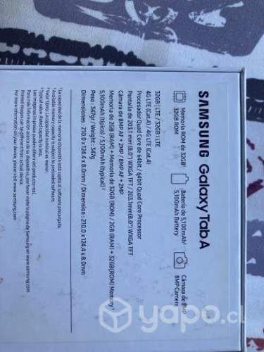 Tablet tabA Samsung 2019