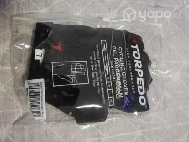 Guantes para bicicleta, talla L, 1 uso.