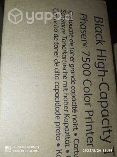 Toner phaser xerox 7500 black original de alta