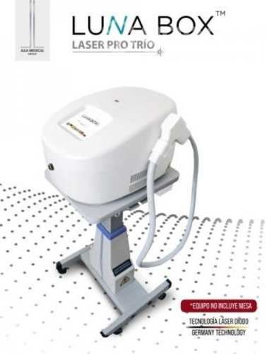 Equipo depilación Tri Láser luna box. Alla medical